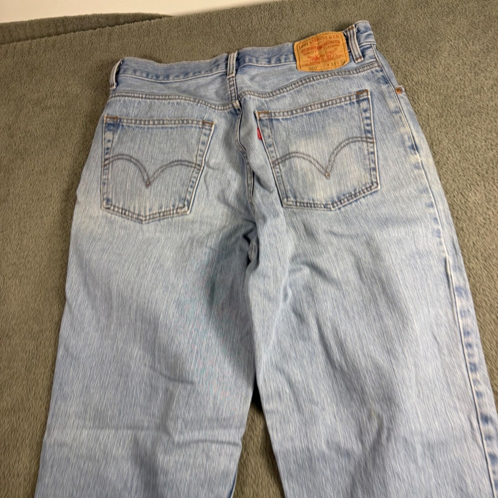 Levis 560 Comfort Fit Jeans Light Wash Blue Tapered Leg 33x32 Vintage Mens